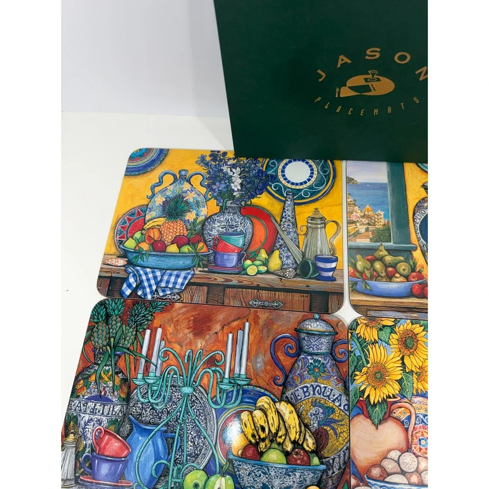 Jason Placemats Set 6 Mediterranean Still Life Art Sorina Cork Back New Zealand